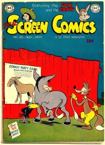 REAL SCREEN COMICS #25 (Aug1949) 7.0 FN/VF  Bradbury's Only Fox & Crow Art!