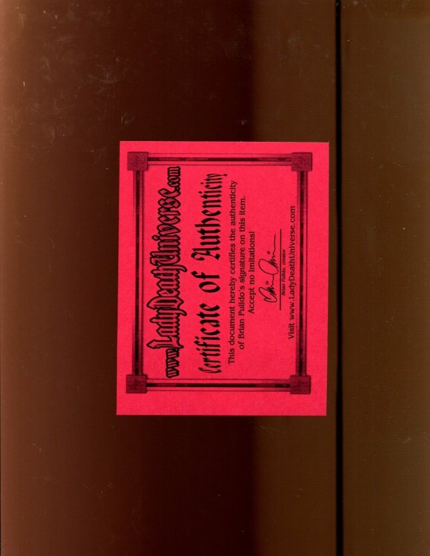 Lady Death: All Hallows Evil #1 - SIGNED BY BRIAN PULIDO WITH COA! (9.2) 1995