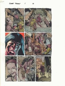 Conan: Flame and the Fiend #1 p.12 Color Guide Art - Isparana by John Kalisz