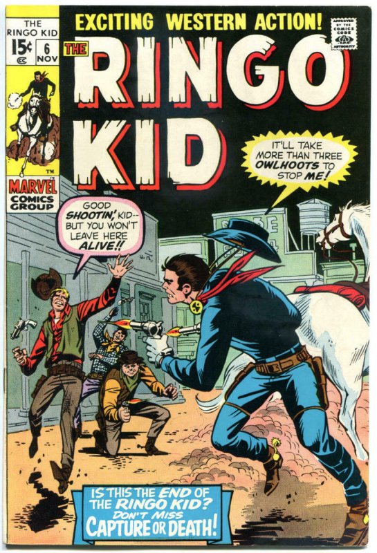 RINGO KID #6, VF/NM, Gunfights, 1970, Dead or Alive, more Western in store