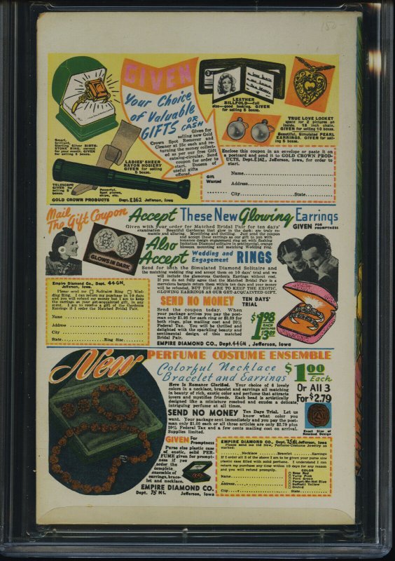 PLANET COMICS #37 - CGC-7.0, OW-W - Fiction House - Golden Age