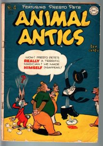 ANIMAL ANTICS #4-MAGICIAN COVER-DC FUNNY ANIMAL-1946 VG