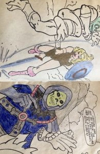 Masters of the Universe (1982) coloring book 1982,40% used
