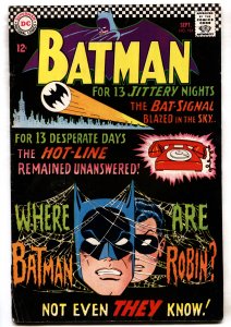 Batman #184--1966--comic book--DC--Bat signal cover--Silver Age