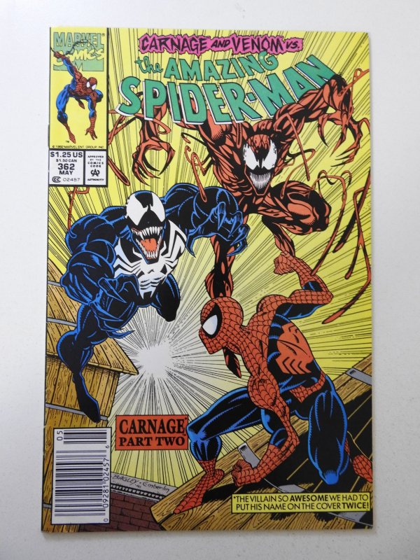 The Amazing Spider-Man #362 (1992) VG+ Condition moisture stain