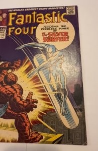 Fantastic Four #55 (1966) thing vs surfer -Kirby - light foxxing/Staing