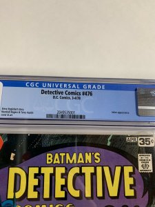 Detective Comics 476 Cgc 9.6 White Pages Joker Bakman Dc Comics 2049535001