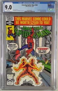 AMAZING SPIDER-MAN 208 (1961) CGC 9.0 FIRST APPEARANCE FUSION (SLAB GRADE)