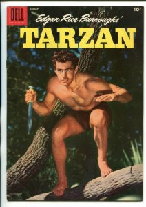 TARZAN #83-1956-DELL-GORDON SCOTT COVER- BURROUGHS- MARSH- MANNING-vg+