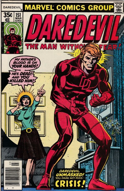 Daredevil 151 VF+ Reveals I.D. to Heather Glenn (Mar. 1978)