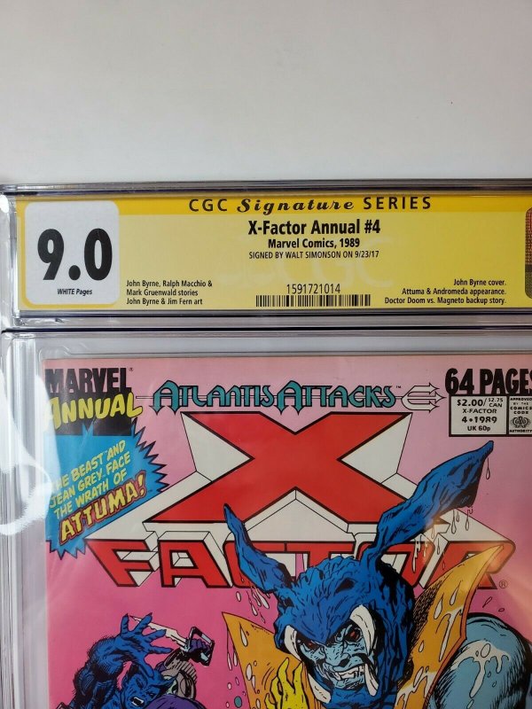 X-Factor Annual #4 CGC 9.0 Signed By Walt Simonson