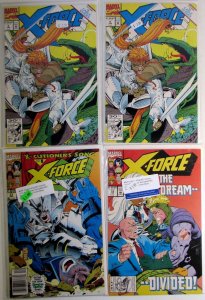 1992 X-Force Lot of 4 #6 x2, 17, 19 Marvel 1st Series Comic Books