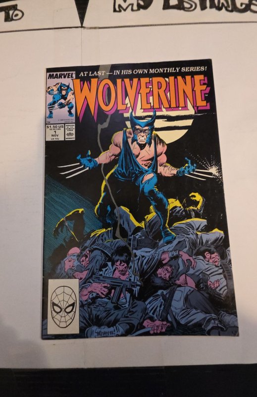 Wolverine #1 (1988)first full solo series Patch mid grade