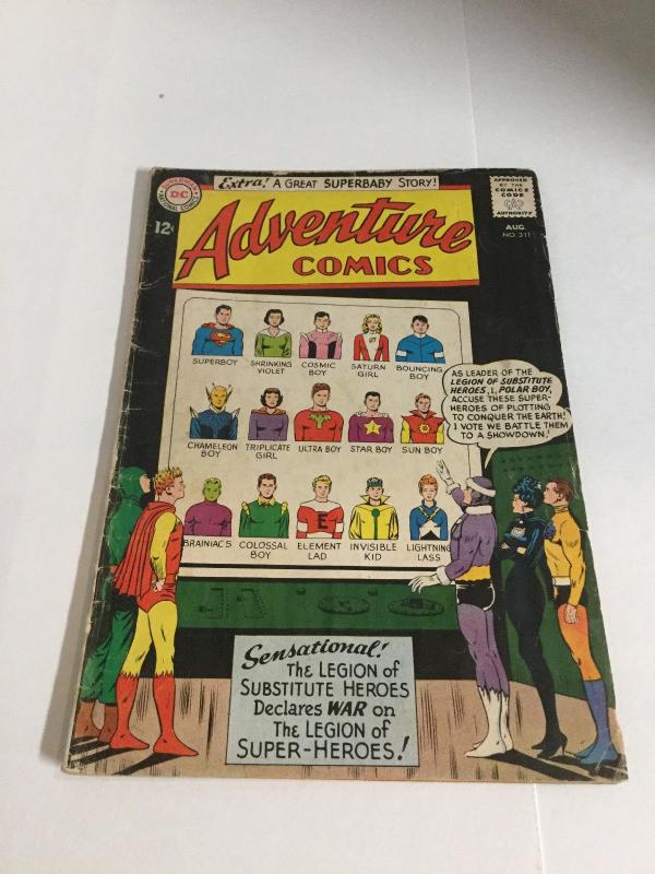 Adventure Comics 311 Gd Good 2.0 Water Damage DC Comics Silver Age