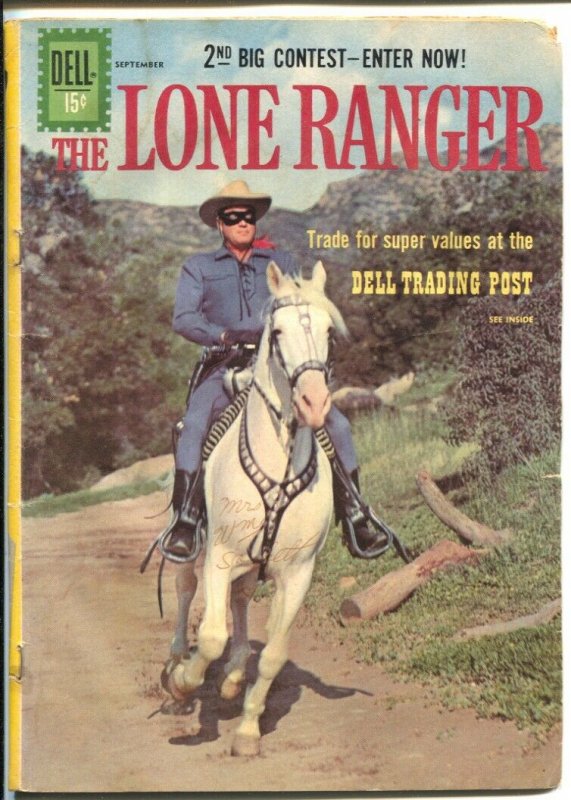 Lone Ranger #141 1961-Dell-Clayton Moore & Silver photo cover-FR