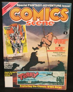Comic Scene #9 Magazine - Fire & Ice - Warlord - Terry and the Pirates (VF) 1983
