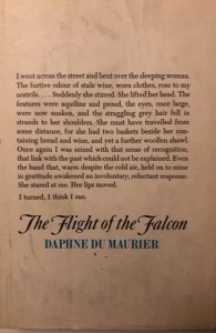 The flight of the falcon, 1965, du Maurier,HCDJ novel