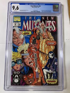 New Mutants 98 cgc 9.6 white pages 1st deadpool marvel x-men
