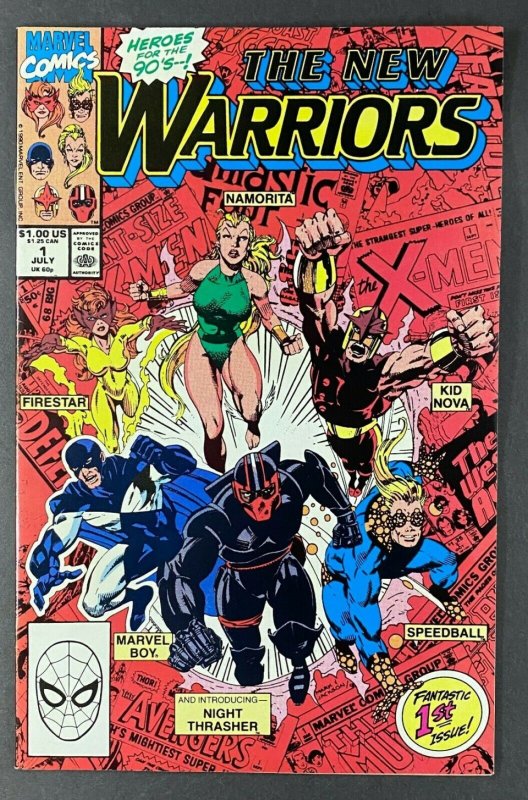 New Warriors (1990) #1 NM (9.4) Origin Mark Bagley Cover & Art