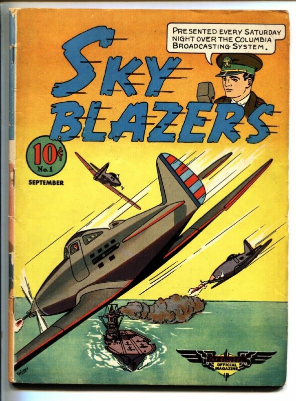 Sky Blazers #1-1940-Ace Archer-WAR COMIC-Golden-age