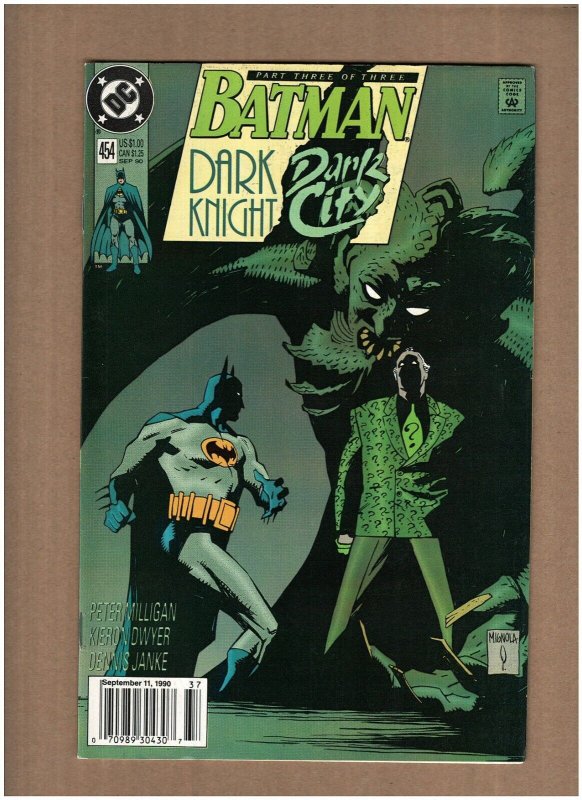 Batman #454 Newsstand DC Comics 1990 Dark Knight Dark City VF 8.0