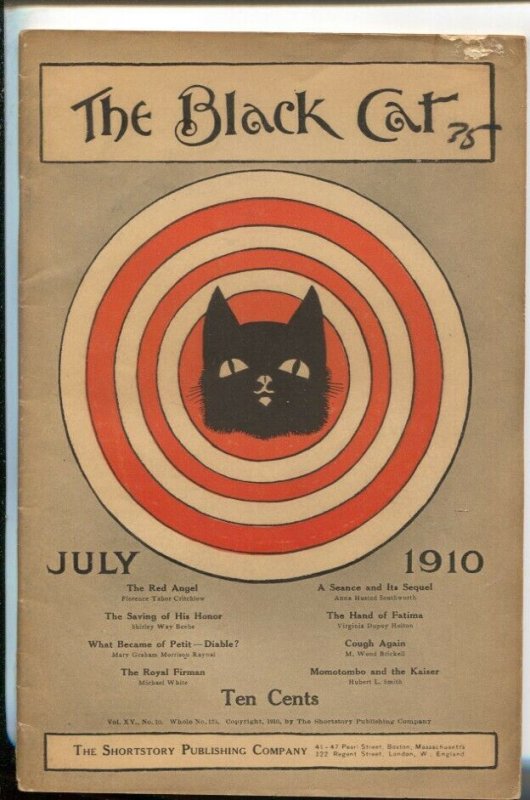 Black Cat 7/1910-Shortstory-Early issue-pulp fiction-A Seance and It's Seque...