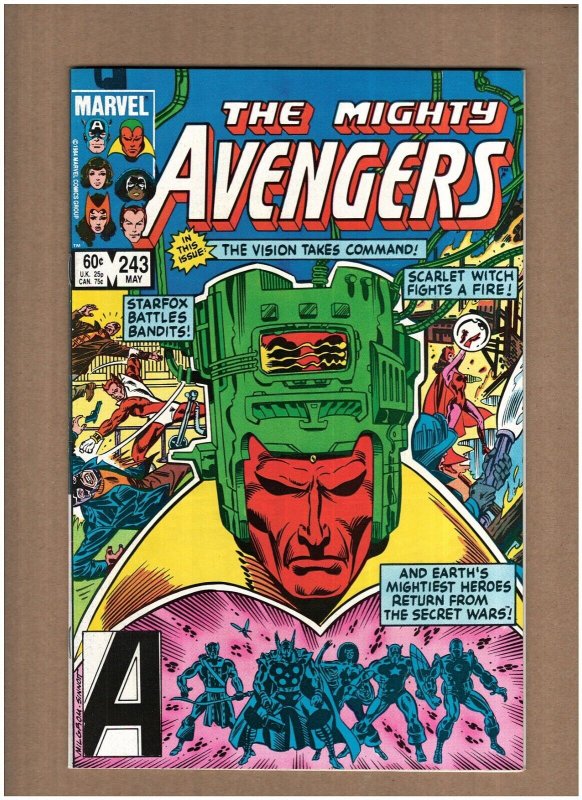 Avengers #243 Marvel Comics 1984 Captain America Vision Wasp NM- 9.2