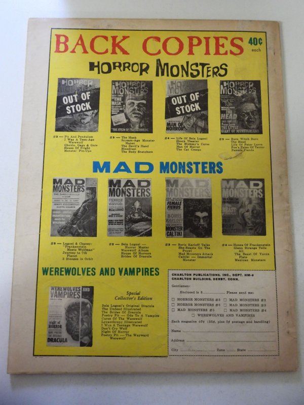 Horror Monsters #6 VG Condition