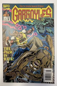 (1995) GARGOYLES #7 Newsstand Variant Cover! The Pack Is Back! Rare!