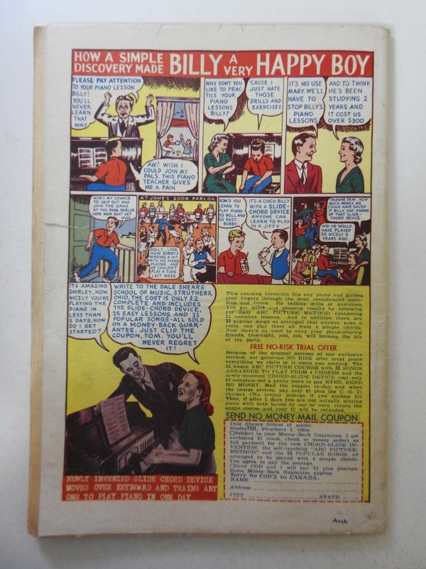 Archie Comics #36 (1949) GD/VG Condition! 1 in tear fc/bc, rust on staples