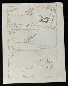 Duck Edwing Original Tarzan comic gag art - MAD Magazine