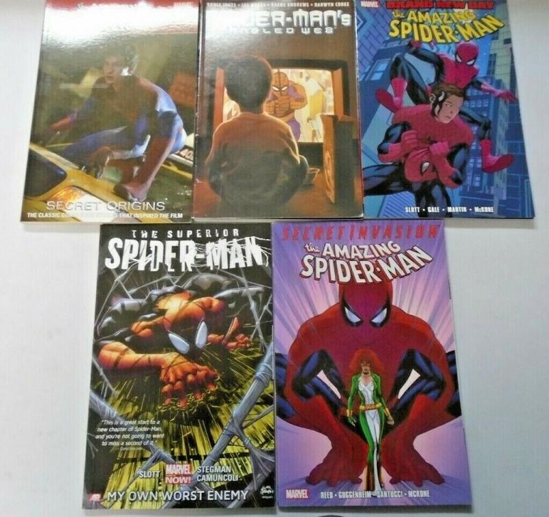 Spider-Man TPB Trade Paperback lot 5 different books condition N/A (years vary)