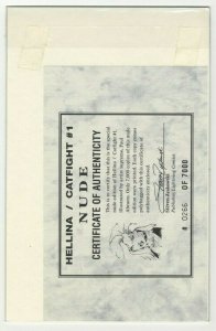 Hellina/Catfight #1 NUDE EDITION w/ COA - Lightning Comics/Insomnia Press - 1995