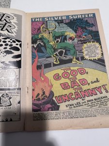 The Silver Surfer #4 (1969)vs Thor -big key- small 1 inch lower spine