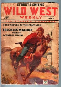 WILD WEST WEEKLY-3/9/1935-PULP-RECKLESS MALONE! FR/G