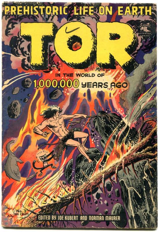 Tor #3 1954- Volcano cover- Joe Kubert- Alex Toth- St John Golden Age