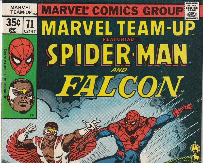 Marvel Team Up(vol. 1) # 71 Spiderman and The Falcon !
