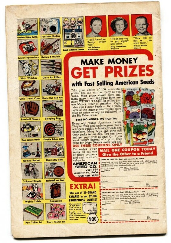 SUPERBOY #127 comic book 1966-DC COMIC-WILD INSECT COVER LANA LANG