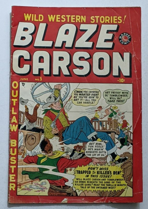 Blaze Carson #5 (Jun 1949, Timely) Good 2.0 