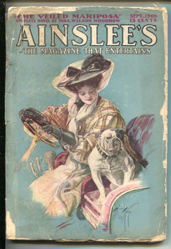 Ainslee's 1/1908--Harrison Fisher cover-Pulp fiction E. Phillips Oppenheim-Ch...