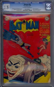 BATMAN #52 CGC 2.5 JOKER COVER SUPERBOY #1 AD