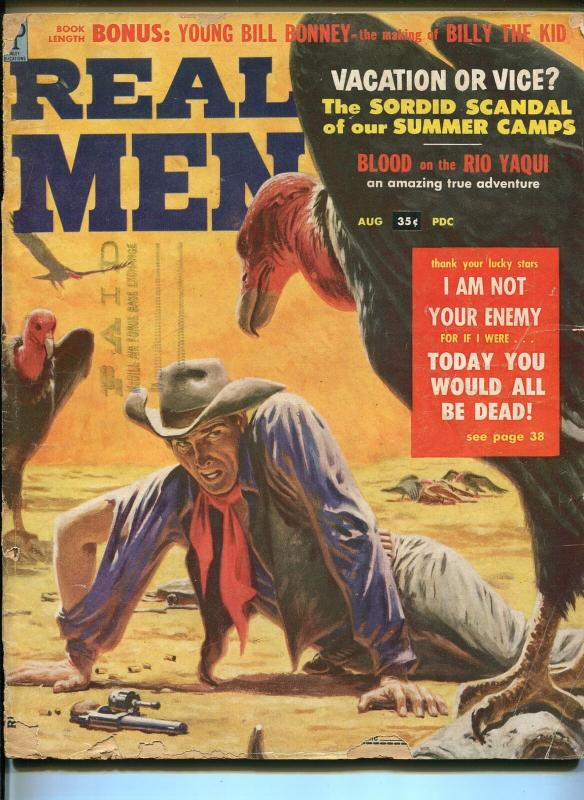 Real Man 8/1958-Billy The Kid-pulp fiction-cheesecake-GOOD+