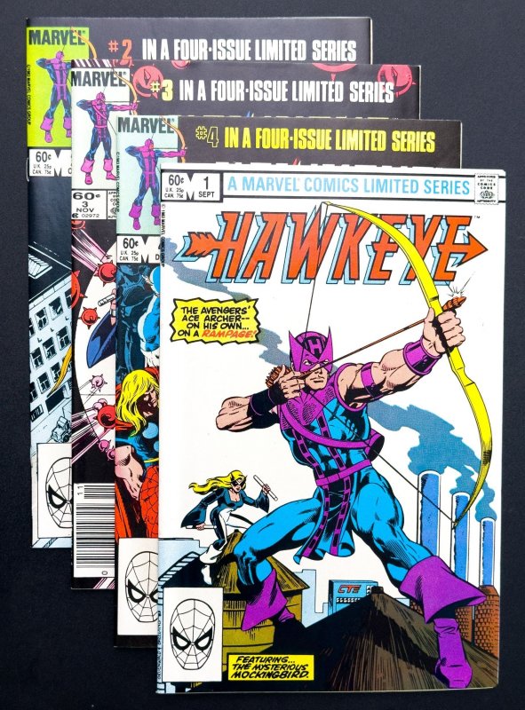 Hawkeye Limited Series (1983) [KEY] 1st Solo [Lot 4bks] VF+/NM!