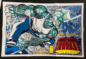 SAVAGE DRAGON FOLDED PROMO POSTER 1992 GREAT CONDITION 16 x 24 UNFOLDED