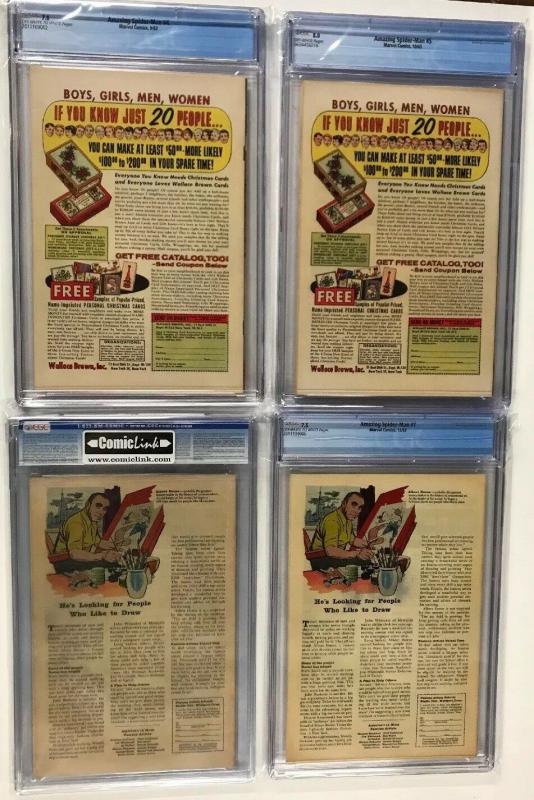 Amazing Fantasy 15 Spider-man 1 2 3 4 5 6 7 8 9 10 11 12 13 14 15 16-20 Cgc 7.0+