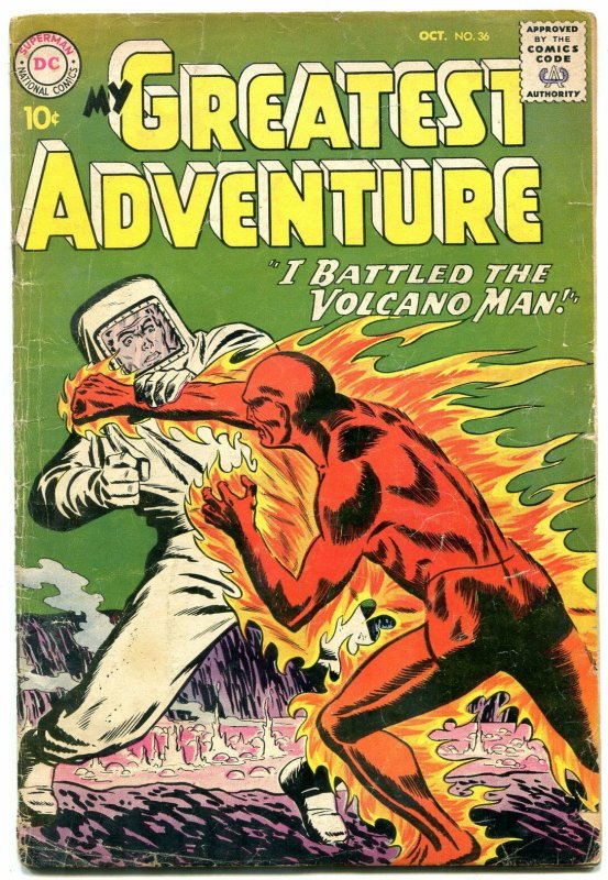 MY GREATEST ADVENTURE #36 1959-VOLCANO MAN-MORT MESKIN ART-very good VG