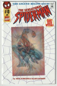 The Sensational Spider-Man #0 Lenticular Red Webbing Wraparound Cover (1996)