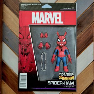 SPIDER-MAN ANNUAL: PETER PORKER #1 (Marvel 2019) SPIDER-HAM JTC Action Fig Cover