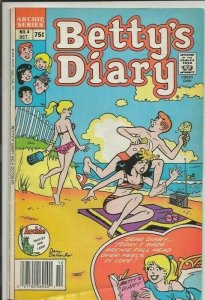 Betty's Diary #4 ORIGINAL Vintage 1986 Archie Comics GGA Double Bikini