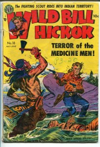 WILD BILL HICKOK  #18 1954-AVON-KINSTLER INDIAN FIGHT COVER-KIT WEST-vg minus